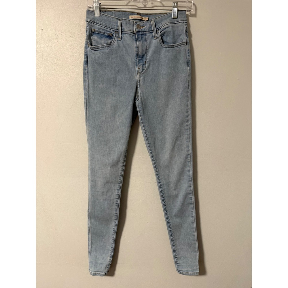 Levis 720 High Rise Super Skinny Jeans Light Wash Blue W28 L30 52797-0196